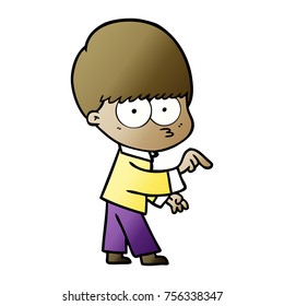 niño de caricatura nerviosa