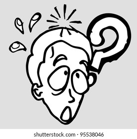 Nervous cartoon face