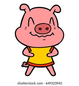 Nervenkartoonschwein