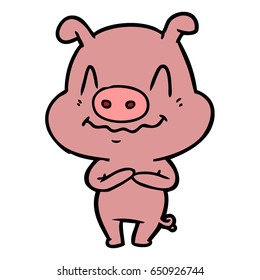 Nervenkartoonschwein