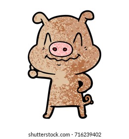 Nervenkartoonschwein