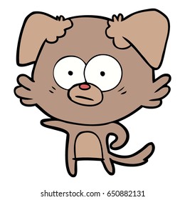 nervous dog cartoon