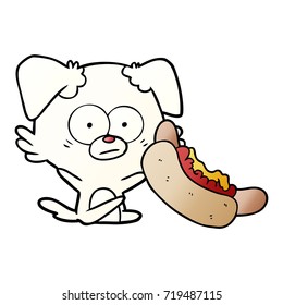 nervous dog cartoon