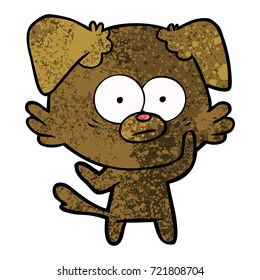 nervous dog cartoon