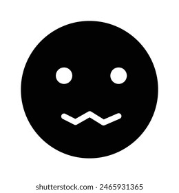 Nervous emoji vector design, ready to use