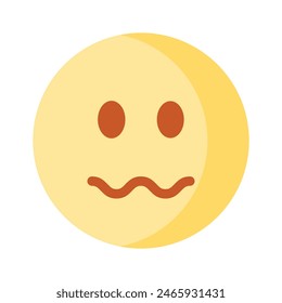 Nervous emoji vector design, ready to use