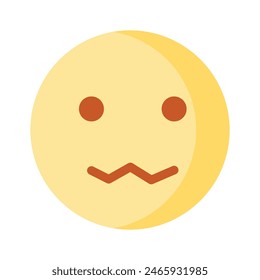 Diseño de Vector de emojis nerviosos, listo para usar