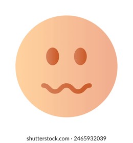 Nervous Emoji Vektorgrafik Design, gebrauchsfertig