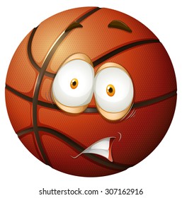 Nervous emotion basket ball  illustration