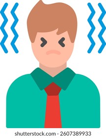 Nervous Flat Illustration Vector Design