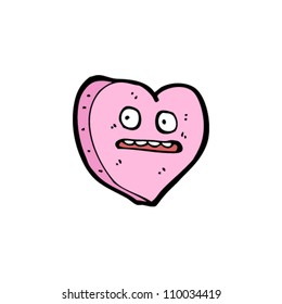 desenho animado do coração nervoso