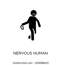 nervous human icon. nervous human symbol design from Feelings collection. Simple element vector illustration on white background.