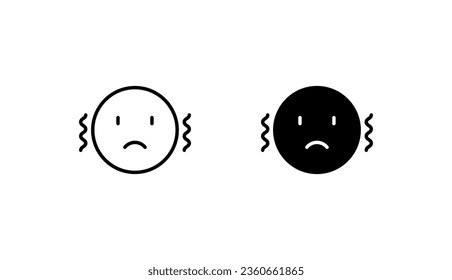 Diseño de iconos nerviosos con ilustración de fondo blanco