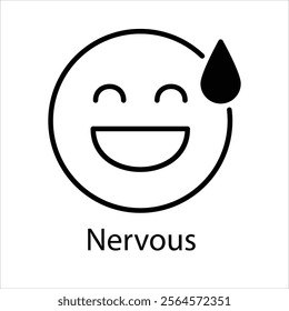 Nervous Icons thin line and glyph vector icon stock illustration