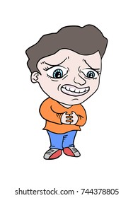 Nervous man illustration