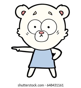 nervous polar bear cartoon