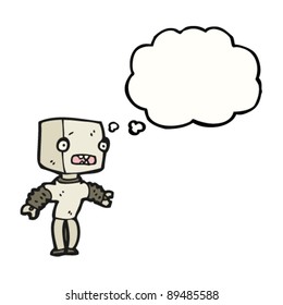 nervous robot cartoon
