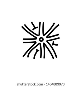 Nervous system line icon. Neuron, cell, nerve. Neurology concept. Vector illustration can be used for topics like anatomy, neuroscience, cns