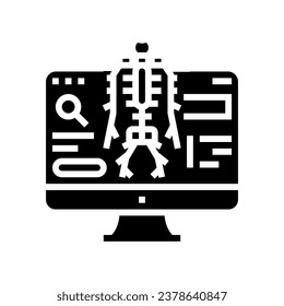 nervous system study neurologist glyph icon vector. nervous system study neurologist sign. isolated symbol illustration