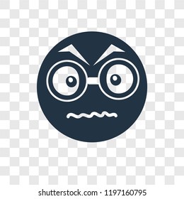 Nervous vector icon isolated on transparent background, Nervous transparency logo concept