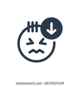 Nervousness and Anxiety Symptoms Vector Icon Illustration
