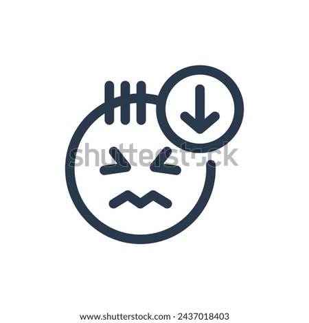 Nervousness and Anxiety Symptoms Vector Icon Illustration