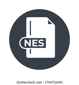 NES File Format Icon. NES extension filled icon.
