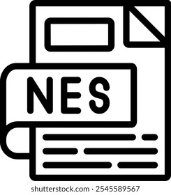 NES Line Icon Vector Design