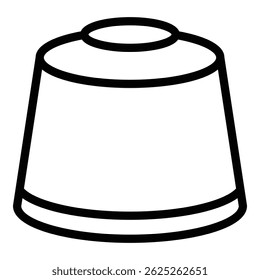 Nespresso-Kapselsymbol. Umriss Nespresso Kapsel, Vektorsymbol für Webdesign einzeln auf weißem Hintergrund