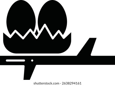 Nest animal glyph vector, icon, design