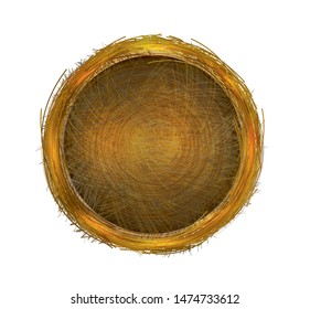 Nest or Basket. Empty for your design. Vector Illustration