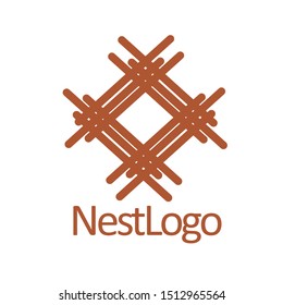 nest bird logo design template, vector editable