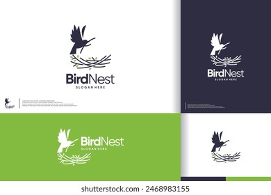 nest building logo, construction strength, logo design inspiration.