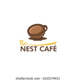 The Nest Cafe Illustration Vector Template. Suitable for Creative Industry, Multimedia, entertainment, Educations, Shop, and any related business