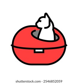 nest cat breeding color icon vector. nest cat breeding sign. isolated symbol illustration