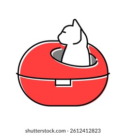 nest cat breeding color icon vector. nest cat breeding sign. isolated symbol illustration