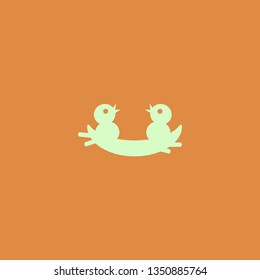 nest chicks vector icon. flat design