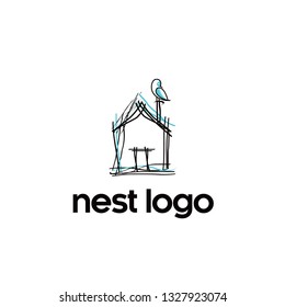 nest design logo illustration 