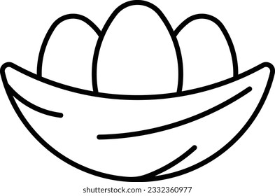 nest egg bird bird egg anima Outline