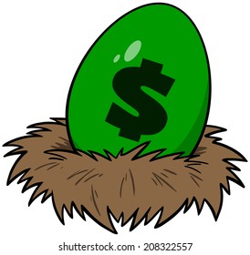 Nest Egg with Green Egg