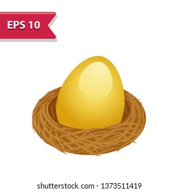 Nest Egg Icon. Professional, pixel-aligned icon in realistic colors.