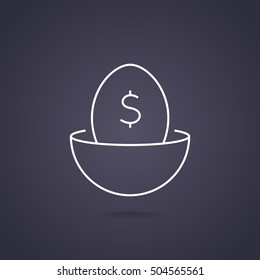 Nest egg icon Vector.