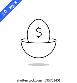 Nest Egg Icon Vector.