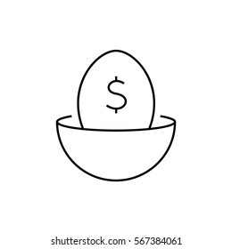 Nest egg icon Vector.