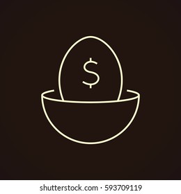 Nest egg icon Vector.