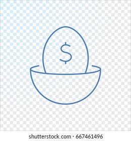 Nest Egg Icon Vector.