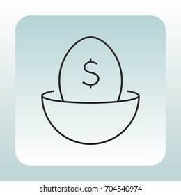 Nest egg icon Vector.