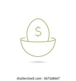nest egg line art icon for apps and websites