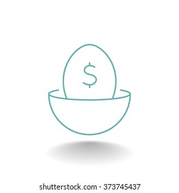 nest egg line art icon for apps and websites