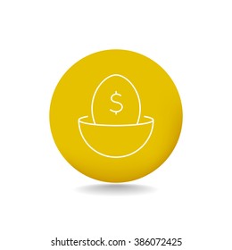 nest egg line art icon for apps and websites